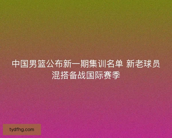 中国男篮公布新一期集训名单 新老球员混搭备战国际赛季 中国男篮公布新一期集训名单 新老球员混搭备战国际赛季