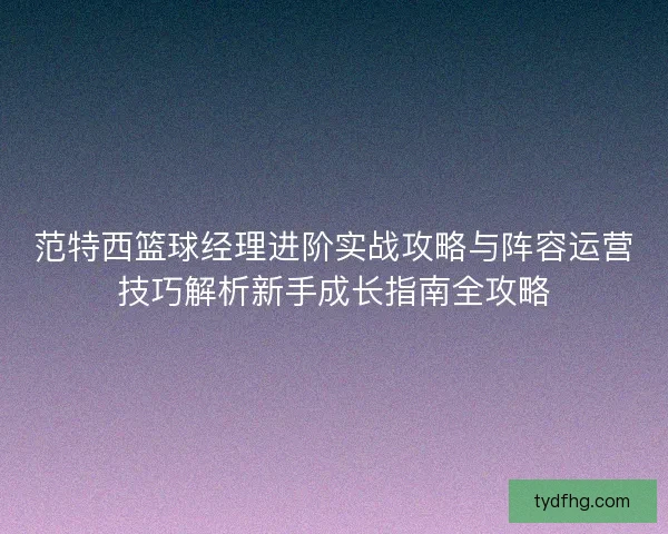 范特西篮球经理进阶实战攻略与阵容运营技巧解析新手成长指南全攻略